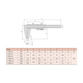 Vernier Nib Jaw Thumbwheel Caliper - 160 Series (Mitutoyo)