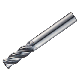 4 Flute S-Star Corner Radius Milling Cutter, AlCrN Coated Carbide End Mill, up to 45HRC, Plain Shank - SPFE4000R Series (Korloy)