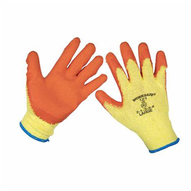Super Grip Knitted Gloves Latex Palm (Sealey)