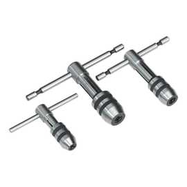 3pc T-Handle Tap Wrench Set (Sealey)
